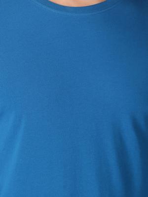 blue solid t-shirt - 17719010 - Standard Image - 5