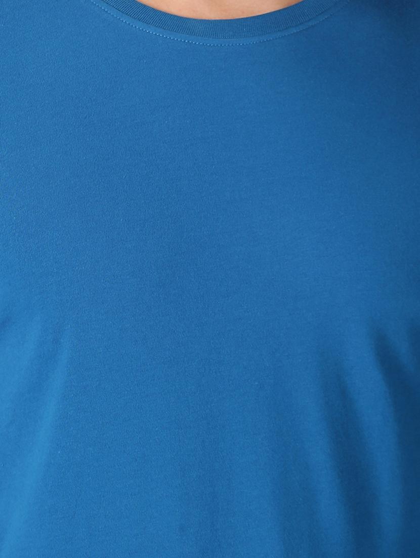 blue solid t-shirt - 17719010 - Zoom Image - 5