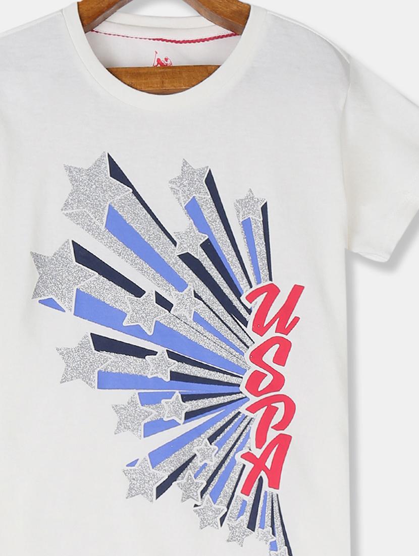 white printed regular tee - 17719068 - Zoom Image - 3