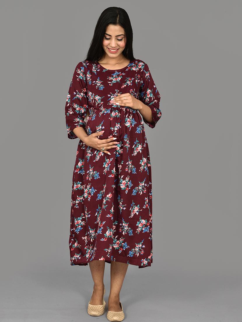 tie front floral maternity wear dress - 17719284 - Zoom Image - 1