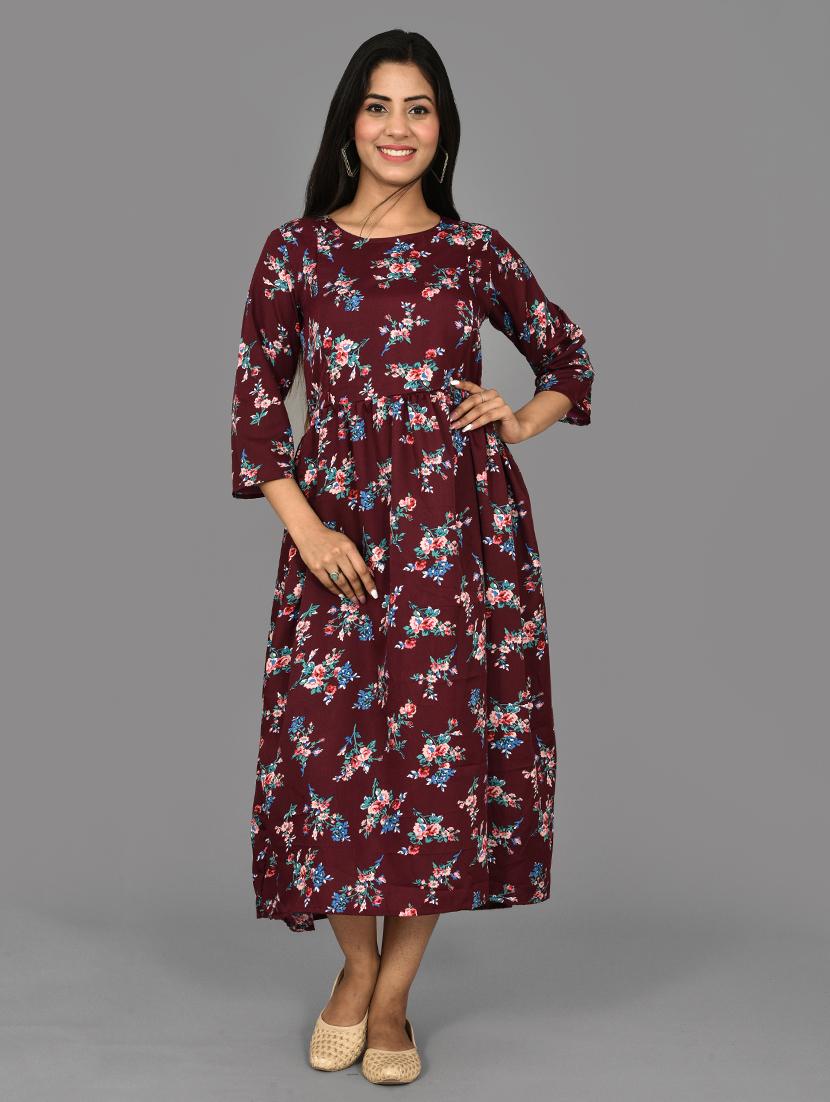 tie front floral maternity wear dress - 17719284 - Zoom Image - 4