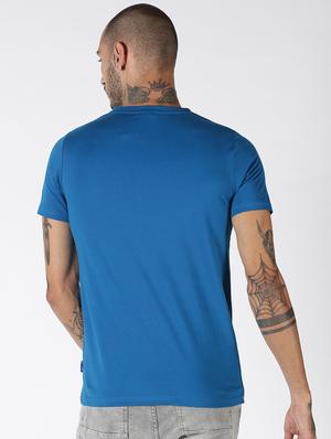 blue solid t-shirt - 17719358 - Standard Image - 3