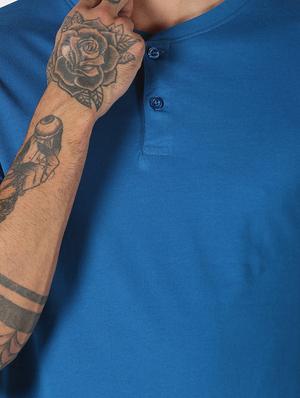 blue solid t-shirt - 17719358 - Standard Image - 5