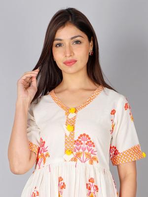 flared printed kurta - 17727247 - Standard Image - 4