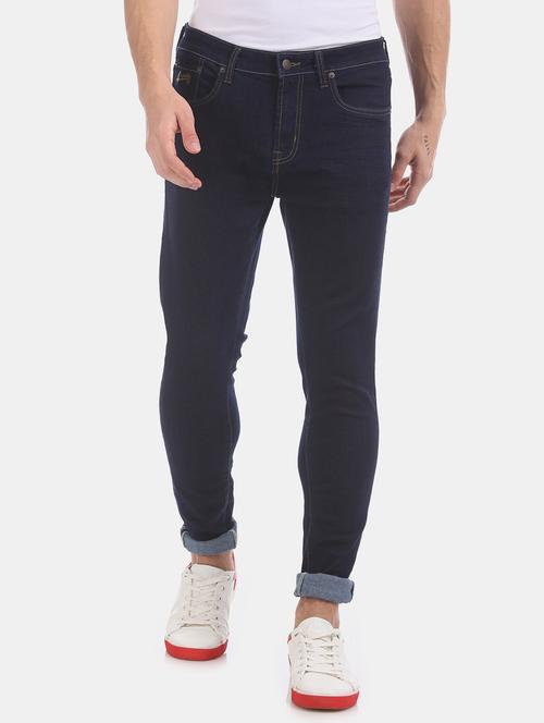 navy blue plain denim jeans - 17727433 - Standard Image - 1