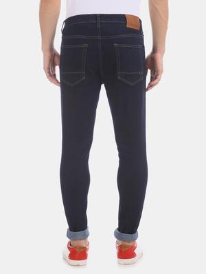 navy blue plain denim jeans - 17727433 - Standard Image - 4