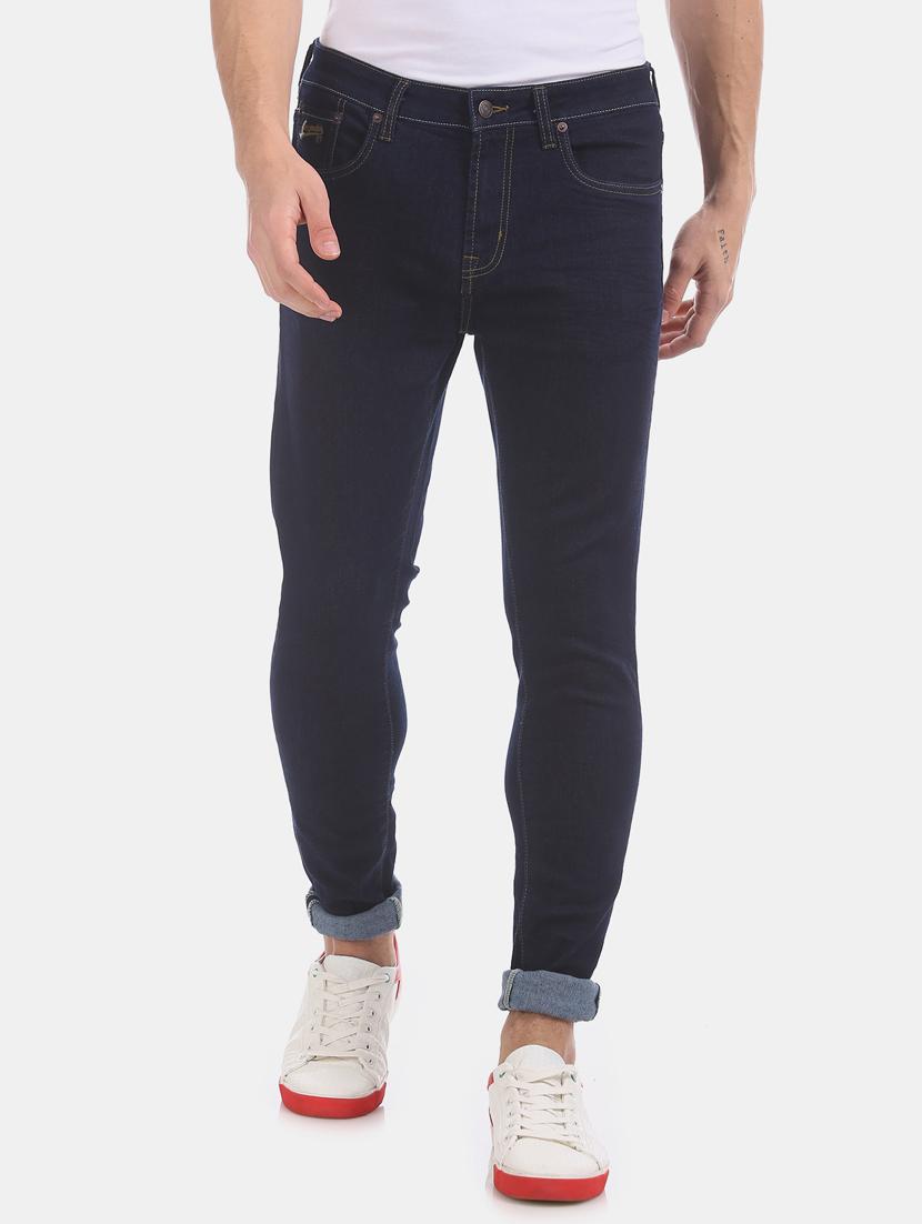 navy blue plain denim jeans - 17727433 - Zoom Image - 1