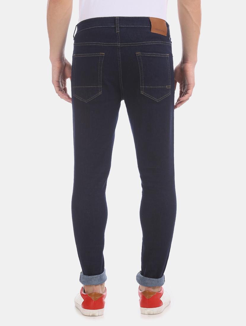 navy blue plain denim jeans - 17727433 - Zoom Image - 4