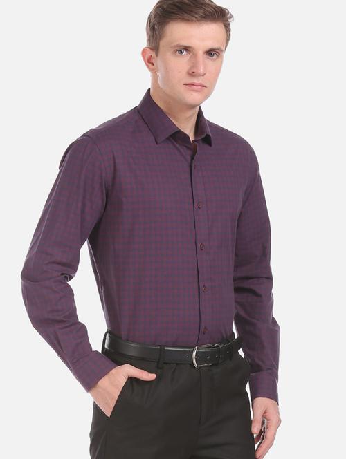 blue checkered formal shirt - 17727520 - Standard Image - 1