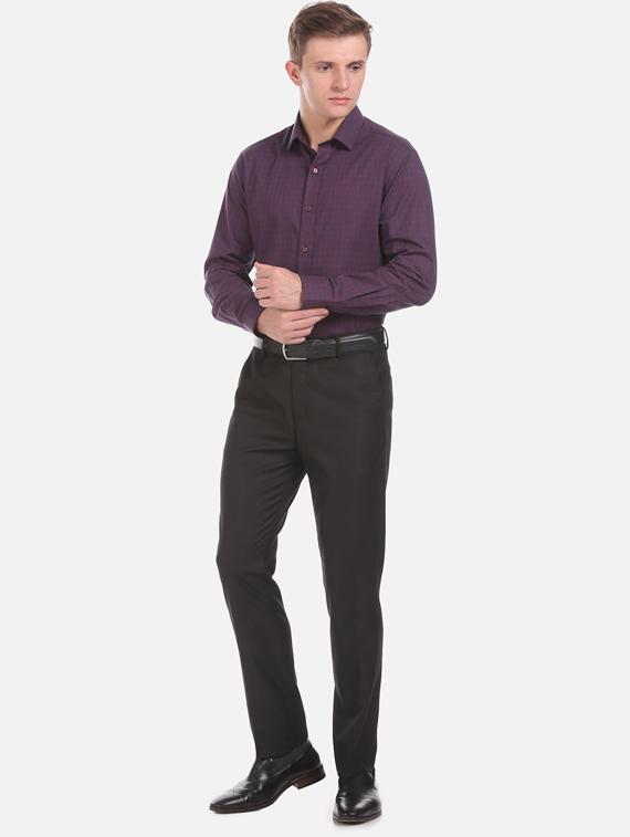 blue checkered formal shirt - 17727520 - Zoom Image - 5