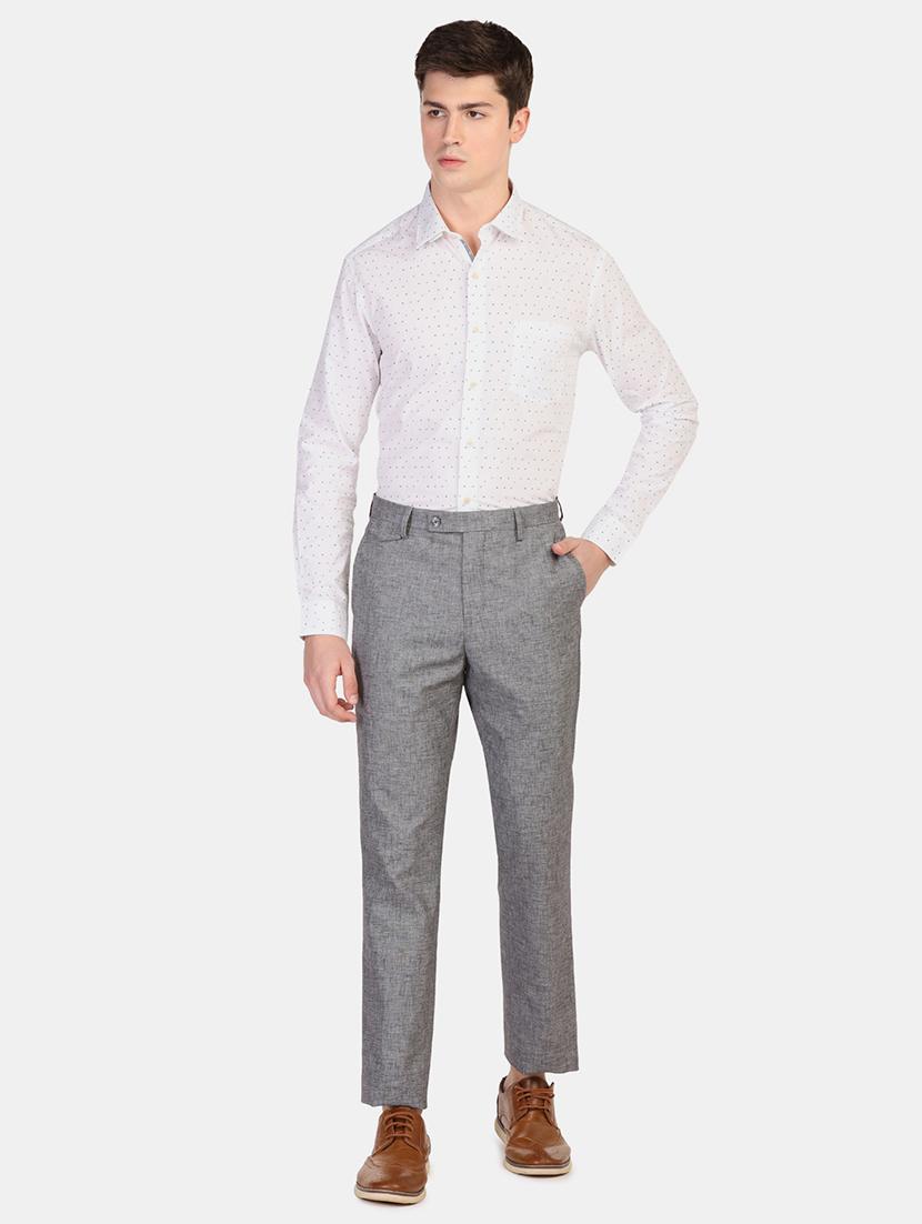 white printed formal shirt - 17727928 - Zoom Image - 4