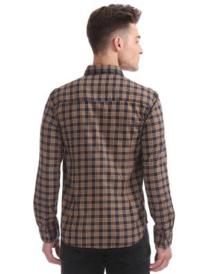 blue checkered casual shirt - 17728147 - Standard Image - 3