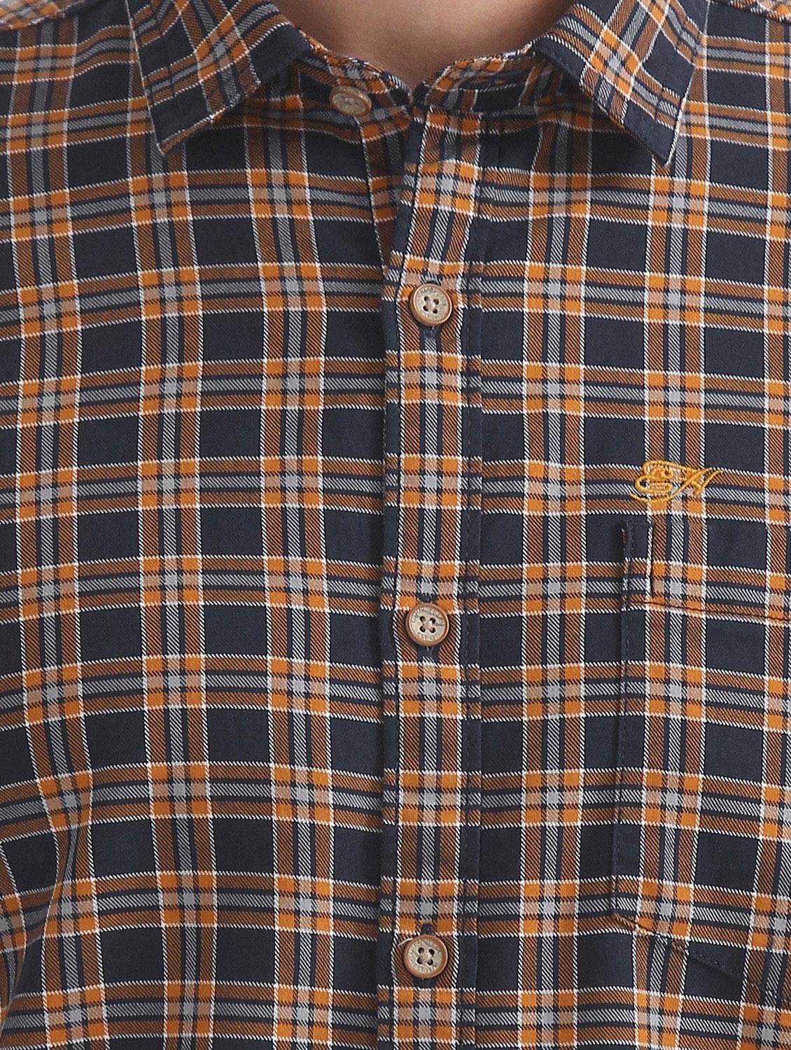 blue checkered casual shirt - 17728147 - Zoom Image - 5