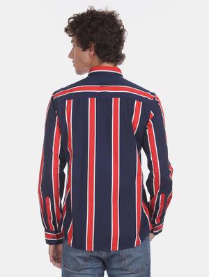 blue striped casual shirt - 17728289 - Standard Image - 3