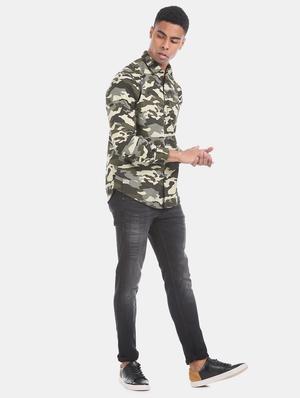 green camouflage casual shirt - 17728290 - Standard Image - 4
