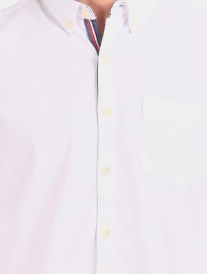 white solid casual shirt - 17728722 - Standard Image - 6