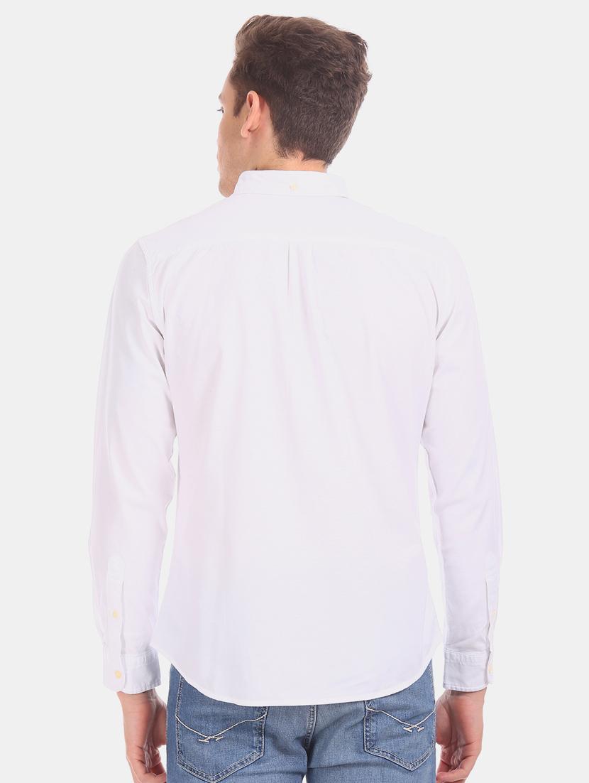 white solid casual shirt - 17728722 - Zoom Image - 3