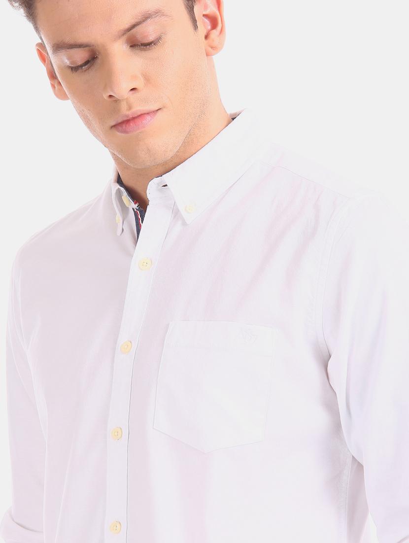 white solid casual shirt - 17728722 - Zoom Image - 5