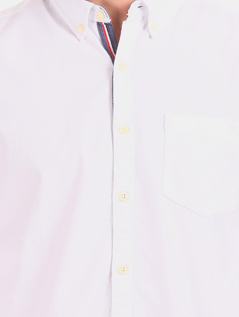 white solid casual shirt - 17728722 - Zoom Image - 6
