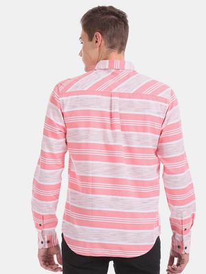 pink striped casual shirt - 17728725 - Standard Image - 4