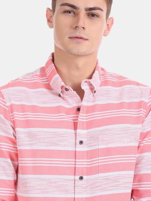 pink striped casual shirt - 17728725 - Standard Image - 6
