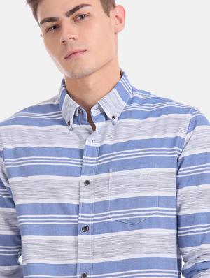 blue striped casual shirt - 17728732 - Standard Image - 5