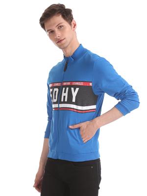 blue printed cut & sew sweatshirt - 17728851 - Standard Image - 2