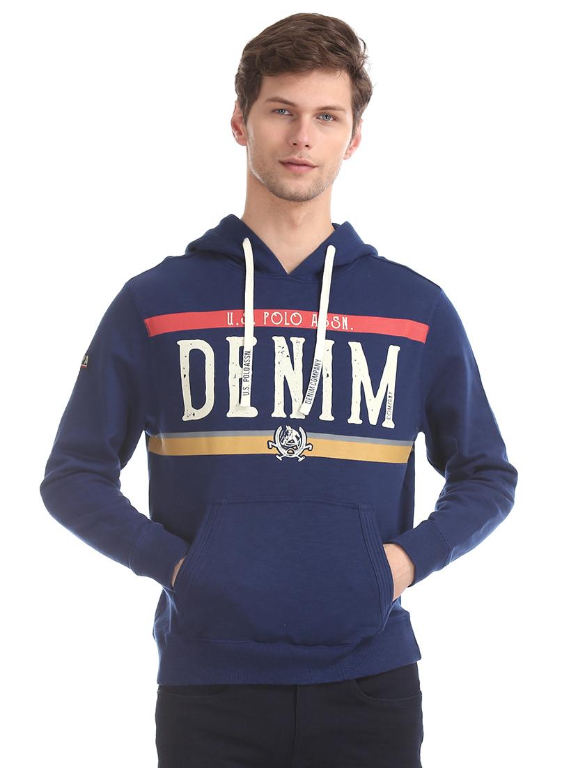 blue chest print sweatshirt - 17728905 - Zoom Image - 1