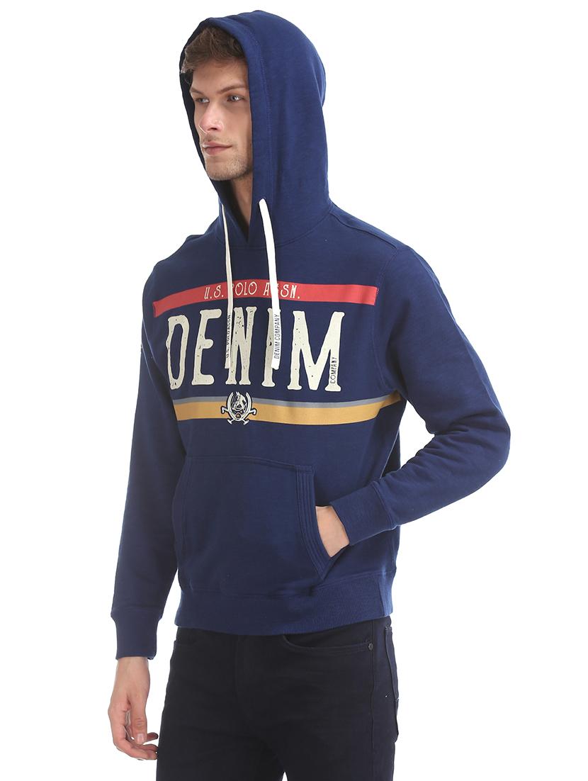 blue chest print sweatshirt - 17728905 - Zoom Image - 3