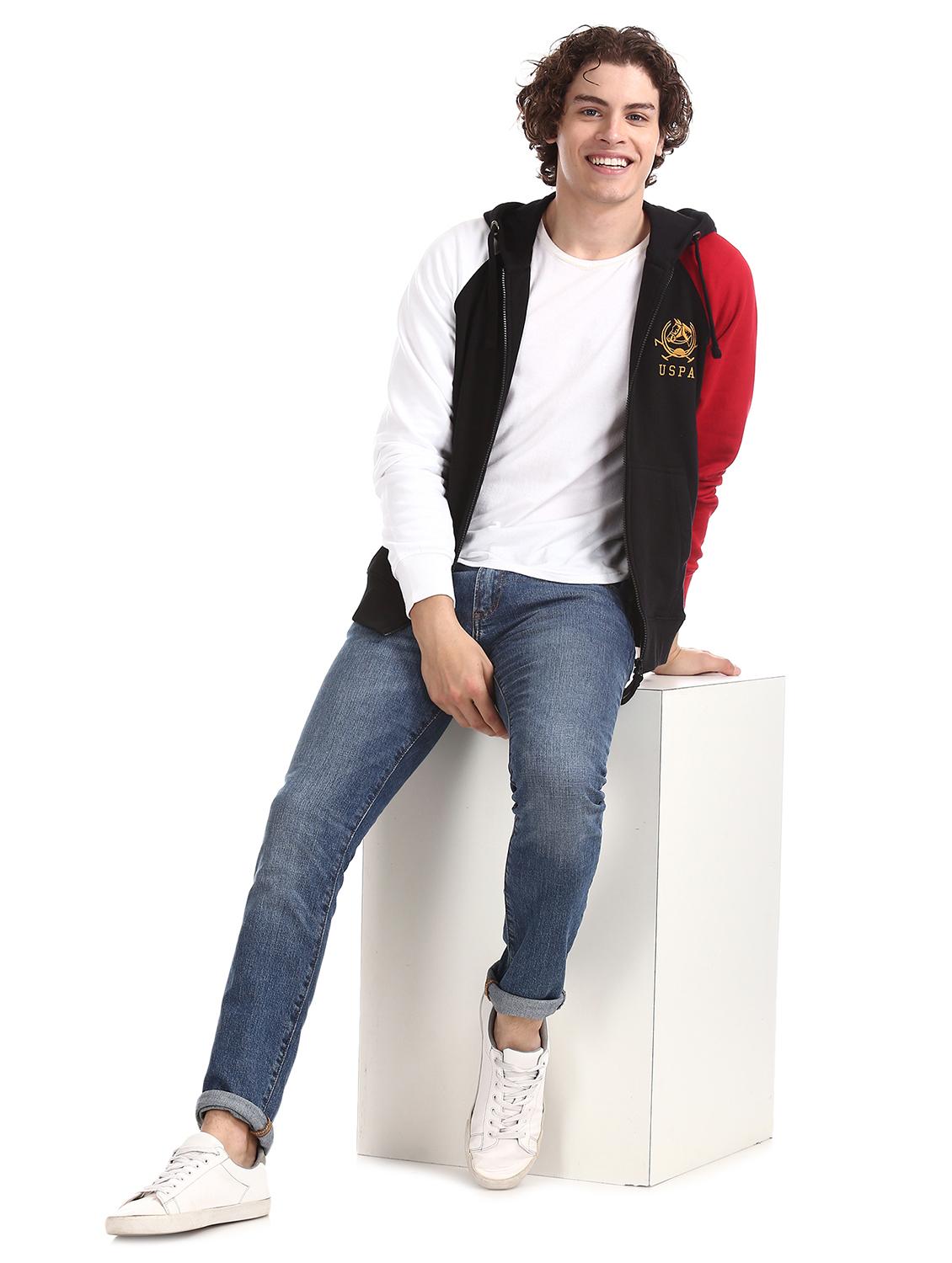 black color block sweatshirt - 17729026 - Zoom Image - 5