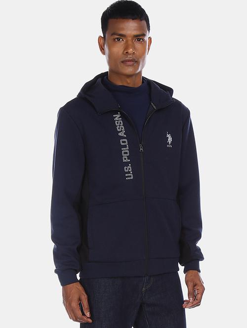 navy blue printed sweatshirt - 17729055 - Standard Image - 1