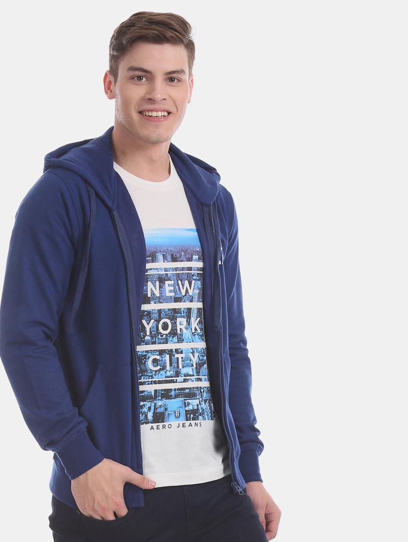 blue printed sweatshirt - 17729109 - Zoom Image - 2