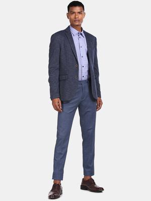 navy blue single breasted casual blazer - 17729517 - Standard Image - 3