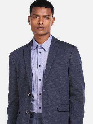 navy blue single breasted casual blazer - 17729517 - Standard Image - 5