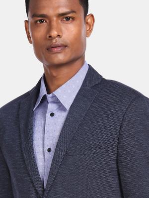 navy blue single breasted casual blazer - 17729517 - Standard Image - 6