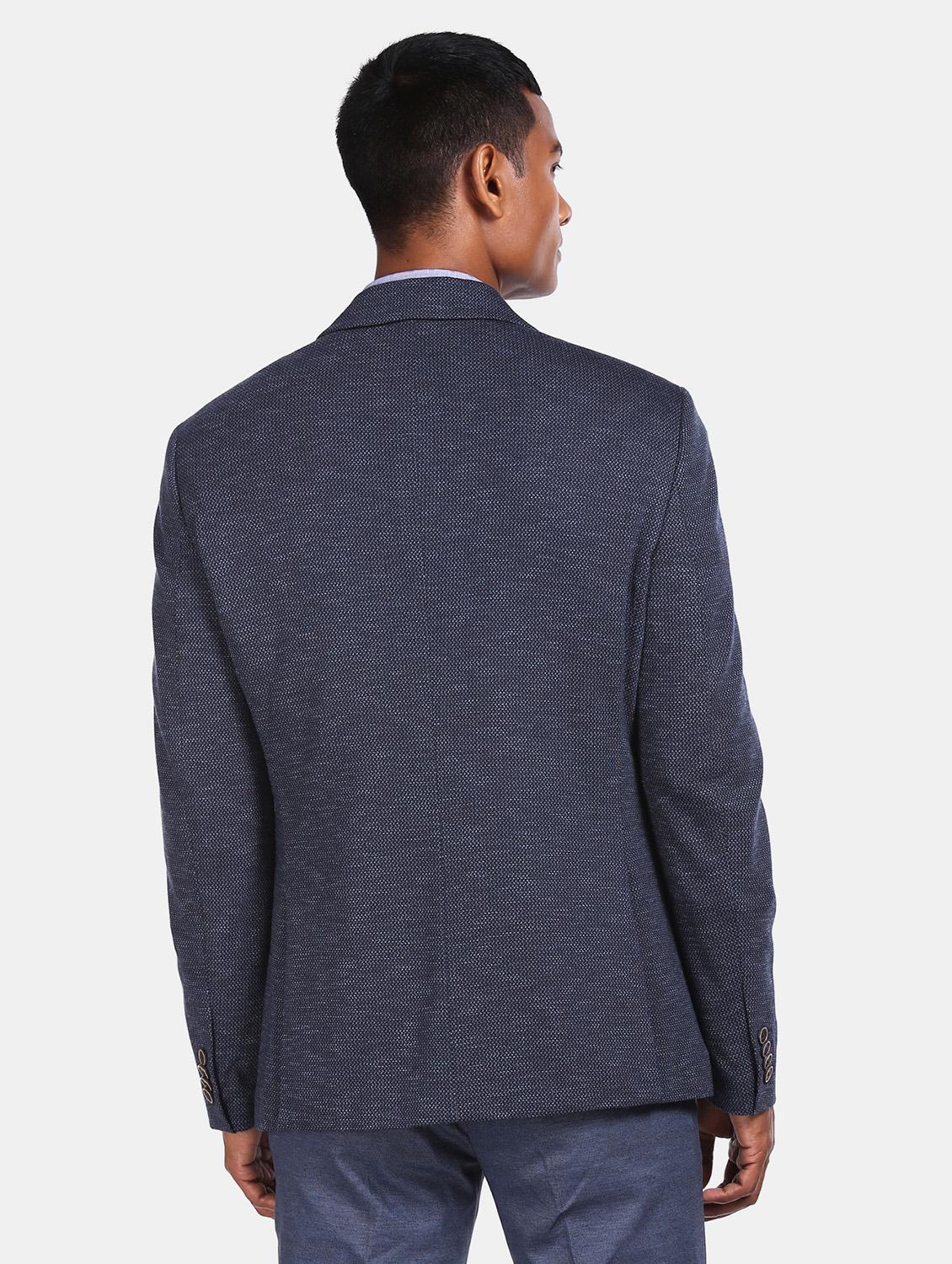 navy blue single breasted casual blazer - 17729517 - Zoom Image - 2