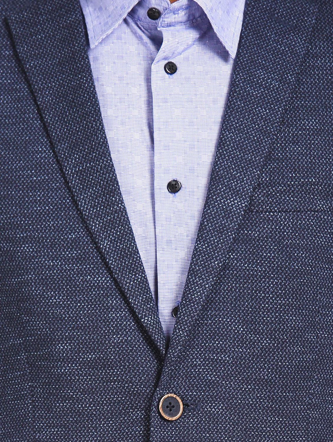 navy blue single breasted casual blazer - 17729517 - Zoom Image - 4