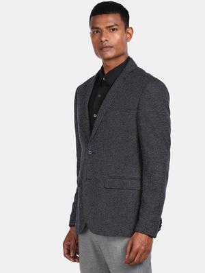 navy blue single breasted casual blazer - 17729520 - Standard Image - 2