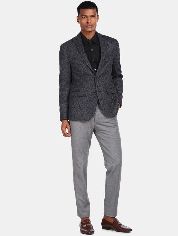 navy blue single breasted casual blazer - 17729520 - Zoom Image - 4