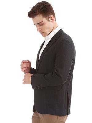 black single breasted casual blazer - 17729532 - Standard Image - 2