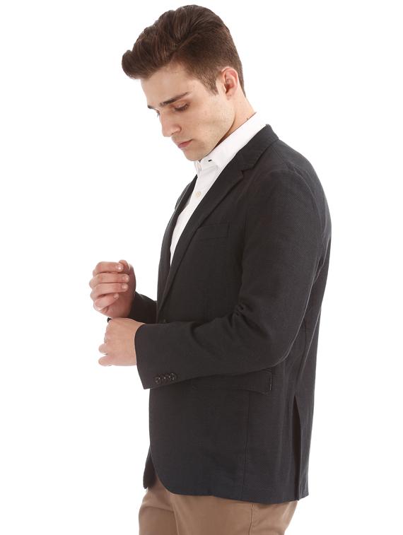 black single breasted casual blazer - 17729532 - Zoom Image - 2