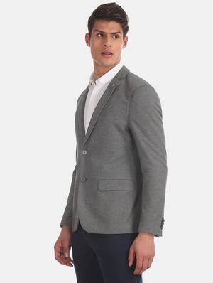 grey single breasted formal blazer - 17729576 - Standard Image - 2