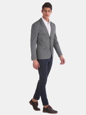 grey single breasted formal blazer - 17729576 - Standard Image - 4