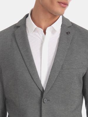 grey single breasted formal blazer - 17729576 - Standard Image - 5