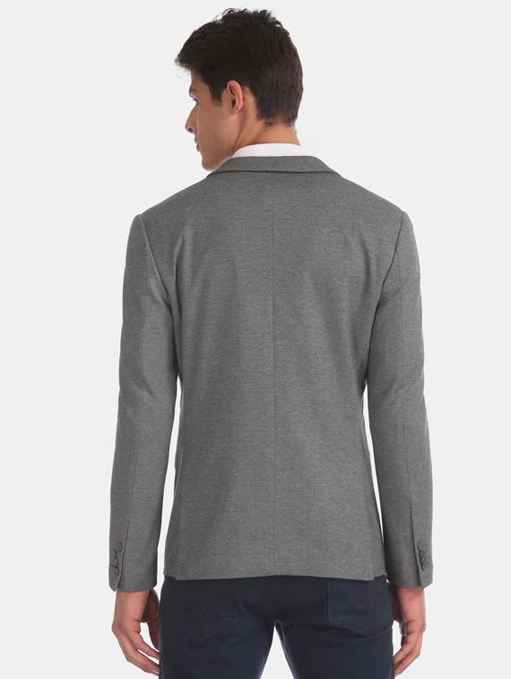grey single breasted formal blazer - 17729576 - Zoom Image - 3