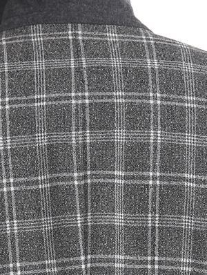 grey checkered single breasted formal blazer - 17729764 - Standard Image - 6
