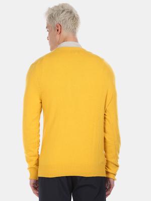 yellow solid pullover - 17730066 - Standard Image - 3