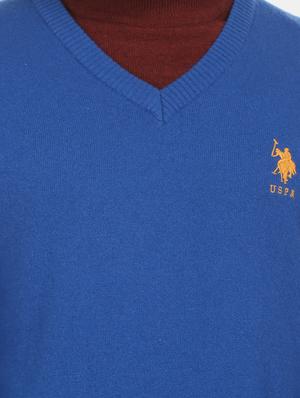blue solid pullover - 17730072 - Standard Image - 5