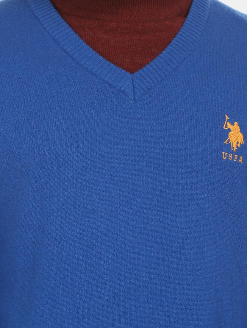 blue solid pullover - 17730072 - Zoom Image - 5