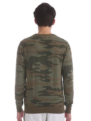 olive green printed pullover - 17730089 - Standard Image - 4